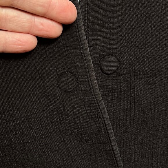 Eileen Fisher Womens Brown Textured Rayon & Silk Mandarin Collar Button Jacket L - Picture 4 of 13